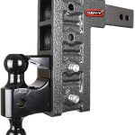 GEN-Y GH-624, 2.5" Receiver Adjustable Pintle Combo, Class V 21,000 lb 4-Receiver Slots,Drop Hitch, Drop/Raise 10",Multi use,Adjustable Hitch, Ball Mount Hitch