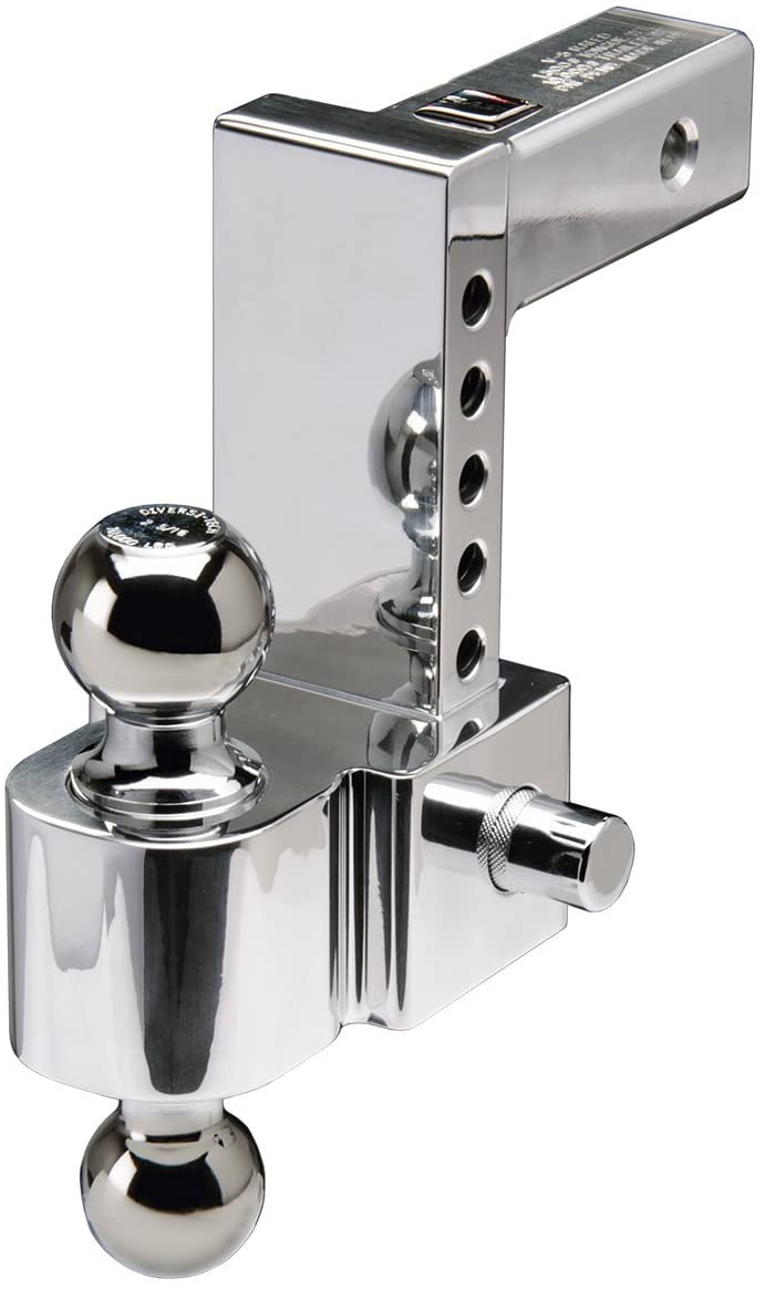 Fastway Flash 42-00-2600 E Series Adjustable Aluminum Ball Mount with 6 Inch Drop, 2 Inch Shank, and Chrome Plated Balls