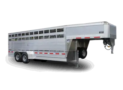 We sell bumper pull and gooseneck livestock trailers