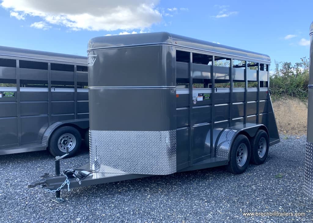 CHARCOAL GRAY LIVE STOCK TRAILER FOR SALE NEAR ME