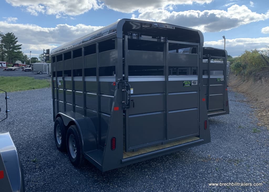 CHARCOAL GRAY LIVE STOCK TRAILER FOR SALE NEAR ME