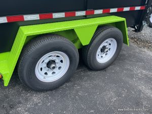 BWISE HTONE BLACK AND LIME GREED HEAVY DUTY BWISE DUMPING TRAILER