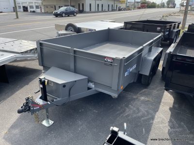 STEEL RAMPS WITH COMBO GATE HTONE GRAY DUMP TRAILER