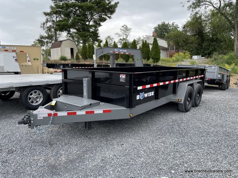 HEAVY DUTY STEEL DUMP TRAILER WITH COMBO GATE AND D-RINGS