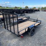 Small Bwise Utility Landscape Trailer with Wooden Deck and Landscape Mesh Gate Ramp