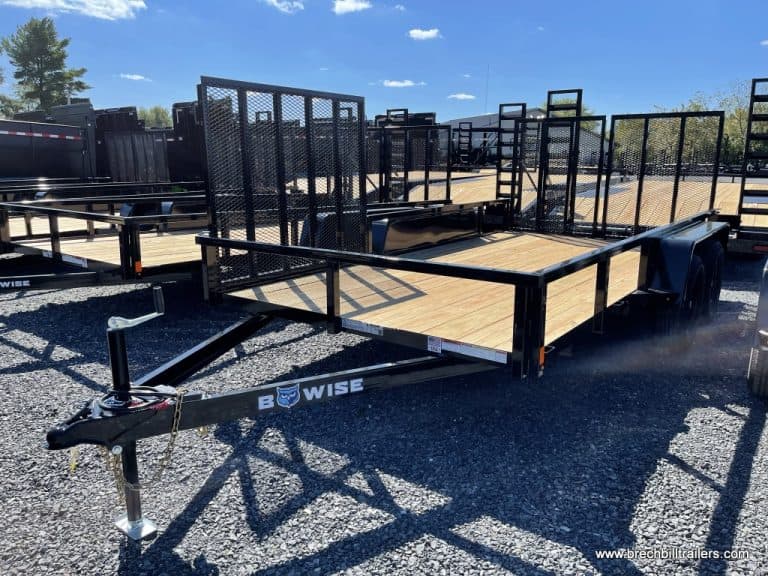 BWISE LANDSCAPE UTILITY TRAILER FOR SALE WITH FOLD DOWN SIDE GATE RAMP