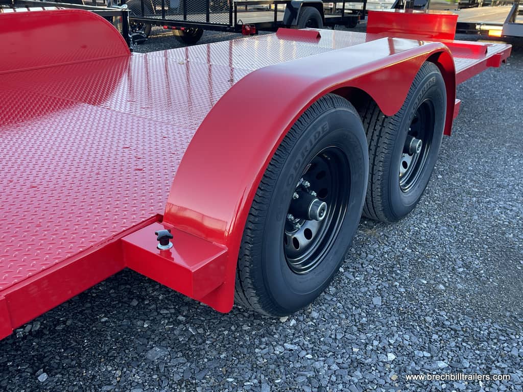BRIGHT RED BWISE LOW PRO CAR HAULER TRAILER FOR SALE