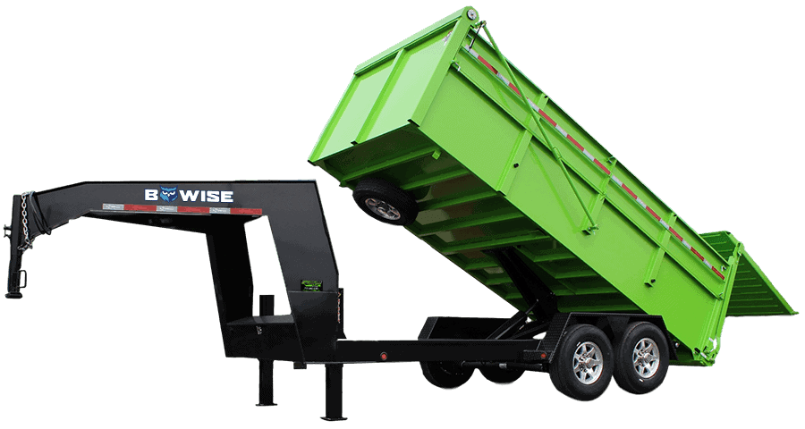 Heavy Duty Bwise Lime Green and Black Ultimate Dump Trailer