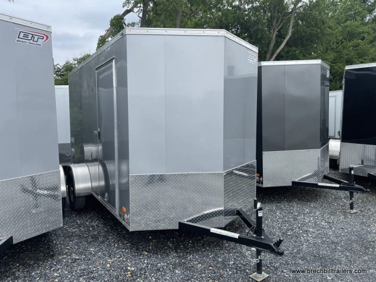 Bravo Scout Enclosed Cargo Trailer - Silver Steel Frame