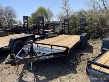 BWise Low-Pro Equipment Trailer With Black Mod Wheels and Ladder Ramps