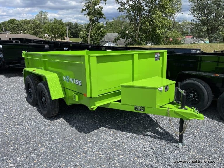 BWise Low Pro Dump Trailer - Lime Green With Black Mod Wheels