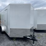 Bravo Scout Enclosed Cargo Trailer - White Steel Frame