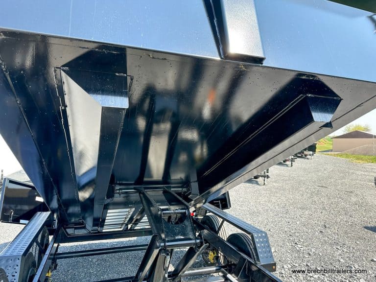 The Under Side of a Southland Dump Trailer Showing the new Engineered Beam with Sill Design