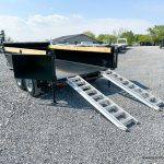 Southland Trailers Aluminum Ladder Ramps Shown on HD Dump Trailer