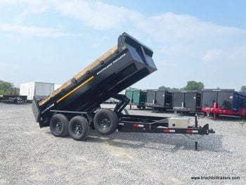 Trailer in the dump position.